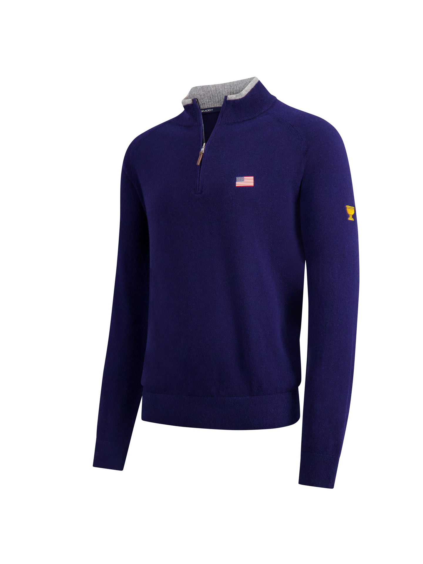 navy/grey heather