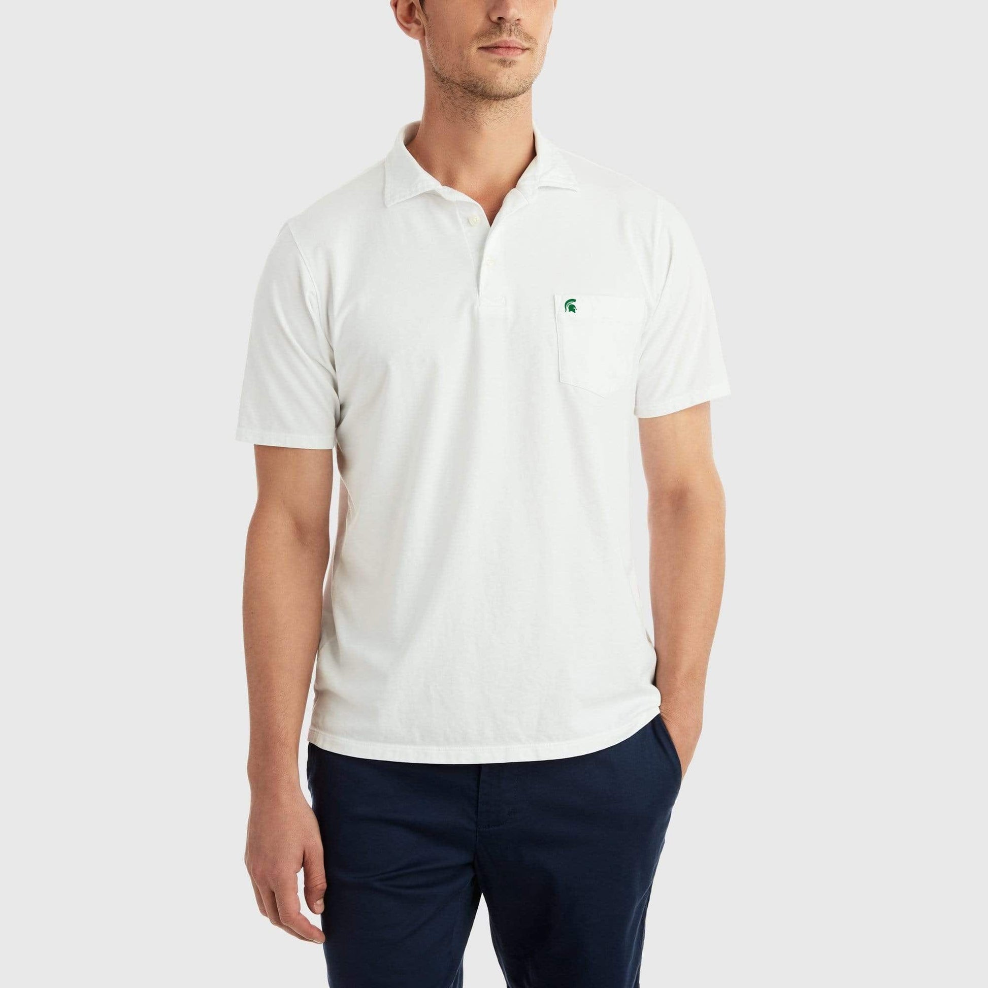 B.Draddy Clothing WHITE / SML MICHIGAN STATE | LIAM POLO | COLLEGIATE