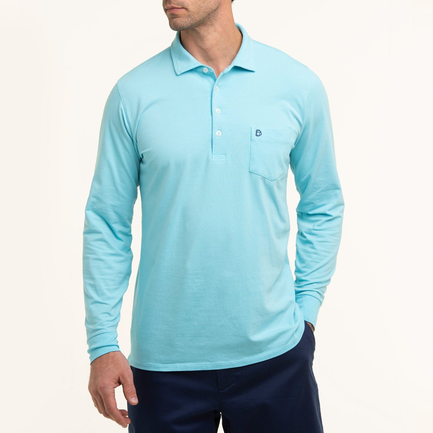 B.Draddy Clothing TIDAL BLUE / SML JACK LONG-SLEEVE POLO