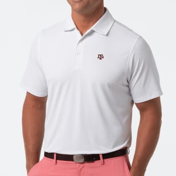 TEXAS A&M | DRADDY SPORT CAPTAIN COOL POLO | COLLEGIATE - B.Draddy WHITE / SML TEXAS A&M | DRADDY SPORT CAPTAIN COOL POLO | COLLEGIATE