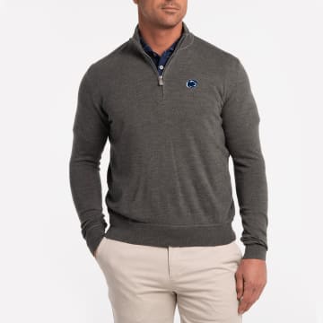 PENN STATE | COOP 1/4 ZIP | COLLEGIATE - B.Draddy CHARCOAL HEATHER / SML PENN STATE | COOP 1/4 ZIP | COLLEGIATE