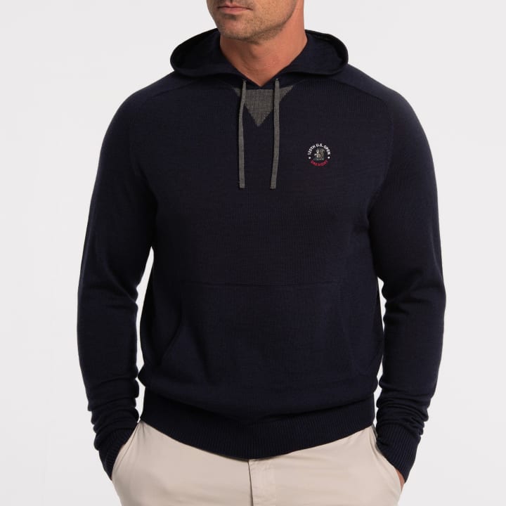 2025 U.S. OPEN | FINN MERINO HOODIE - B.Draddy NAUTI HEATHER / SML 2025 U.S. OPEN | FINN MERINO HOODIE