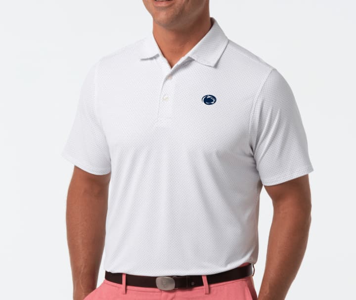 PENN STATE | DRADDY SPORT CAPTAIN COOL POLO | COLLEGIATE - B.Draddy WHITE / SML PENN STATE | DRADDY SPORT CAPTAIN COOL POLO | COLLEGIATE